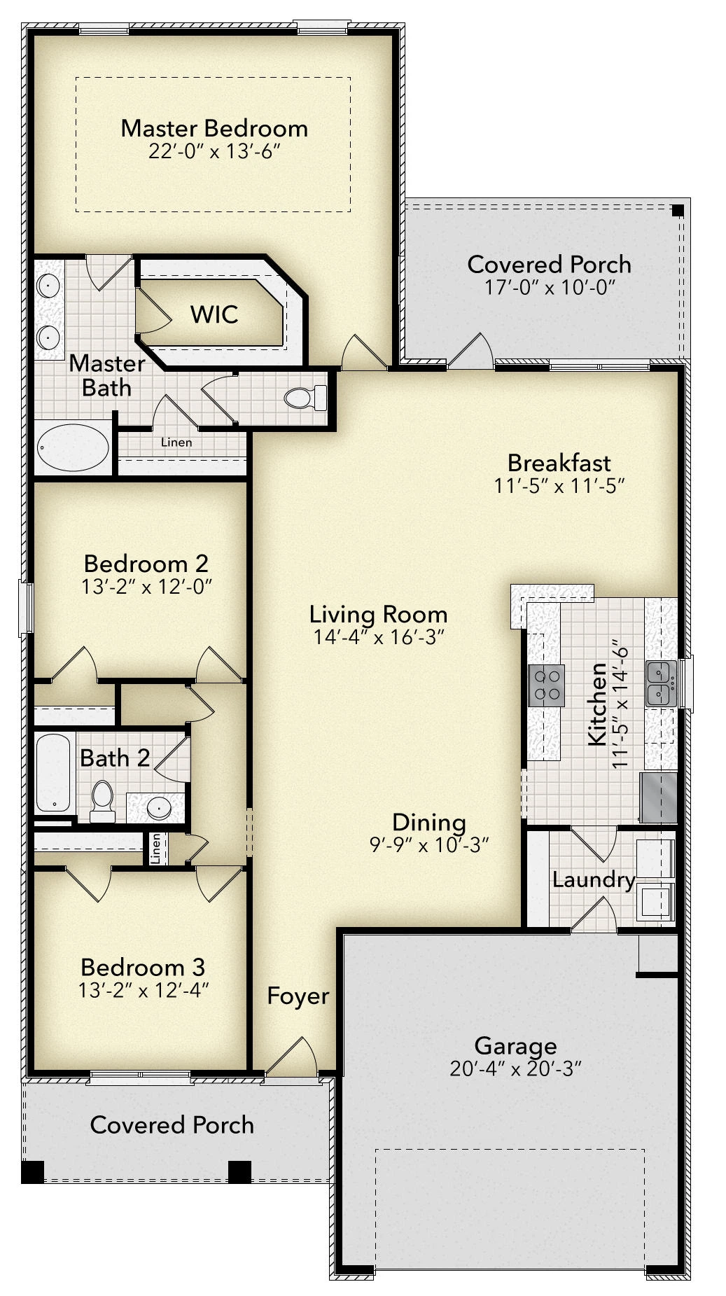 Adams Homes 1900 - Floor-plan drawing, Heritage Landing