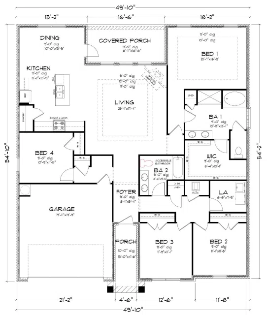 D.R. Horton Jasmine - Floor-plan drawing, Jubilee Farms