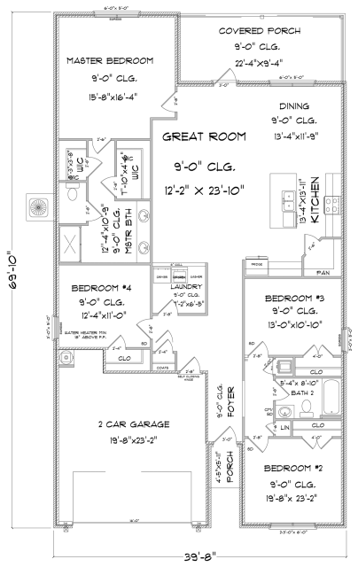 D.R. Horton Knox - Floor-plan drawing, Azalea Gardens