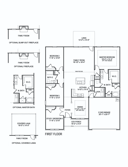 Adams Homes 2100 - Floor-plan drawing, Pecan Valley