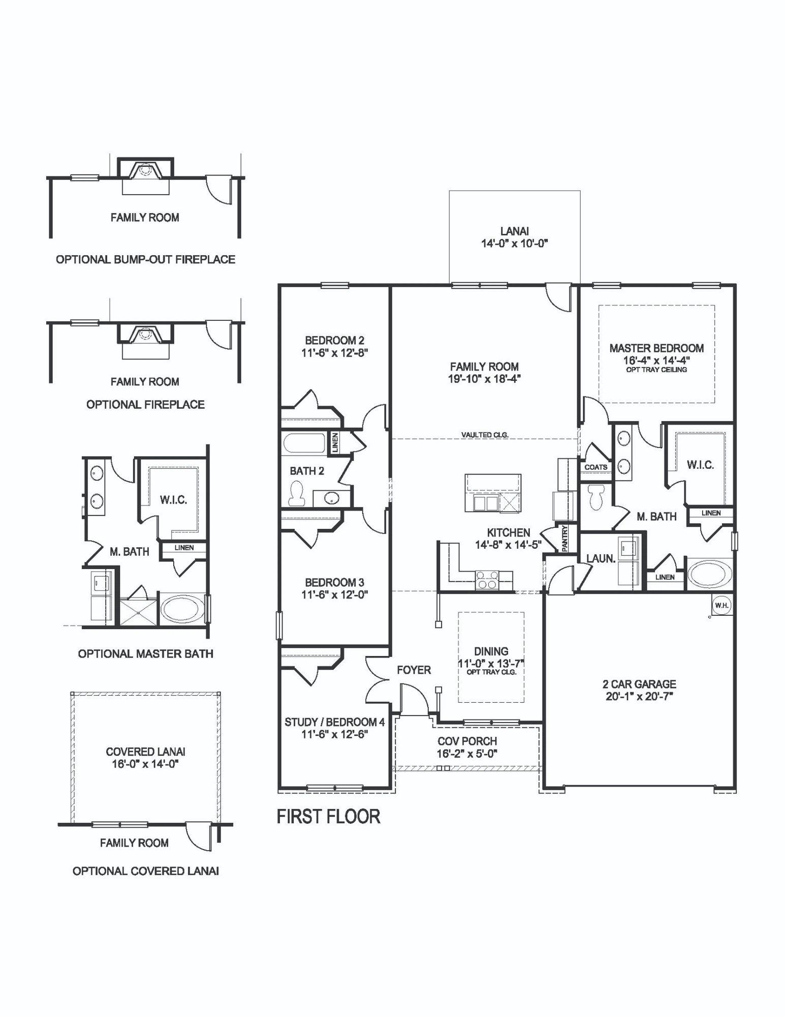 Adams Homes 2100 - Floor-plan drawing, Parkland Place