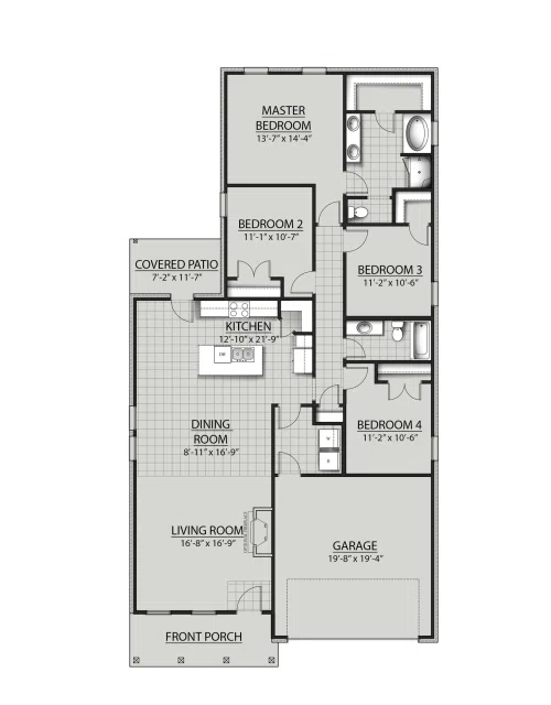 DSLD Homes Oakstone V A - Floor-plan drawing, Silver Springs
