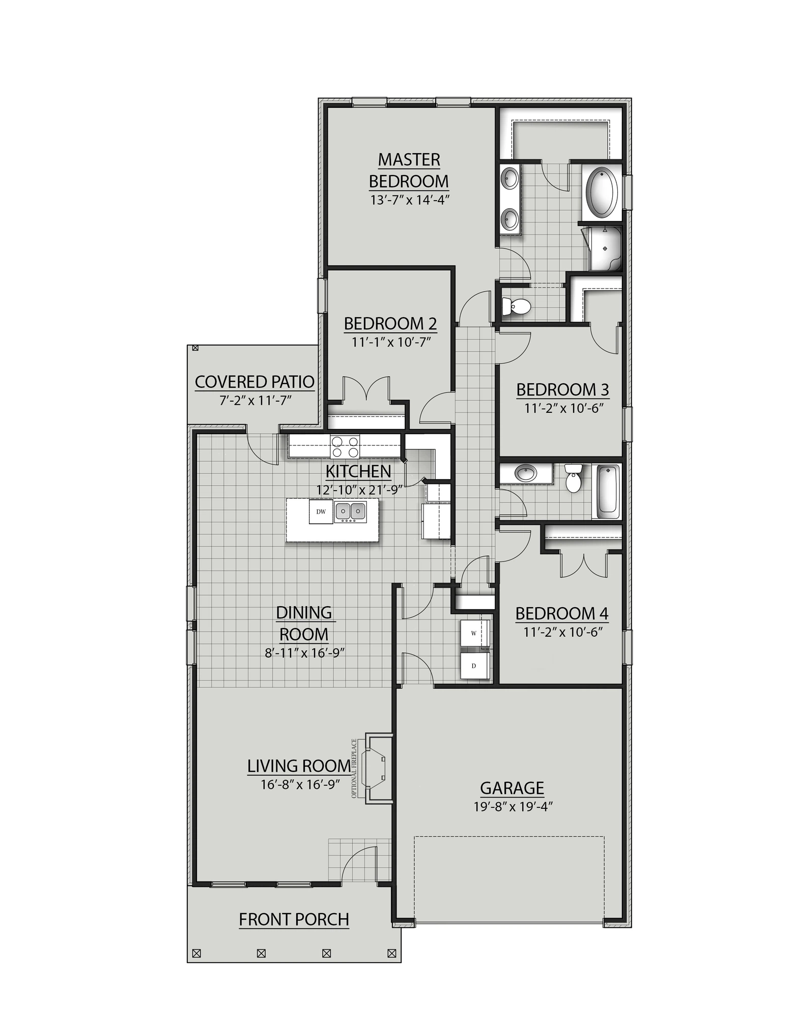 DSLD Homes Oakstone V A - Floor-plan drawing, Silver Springs