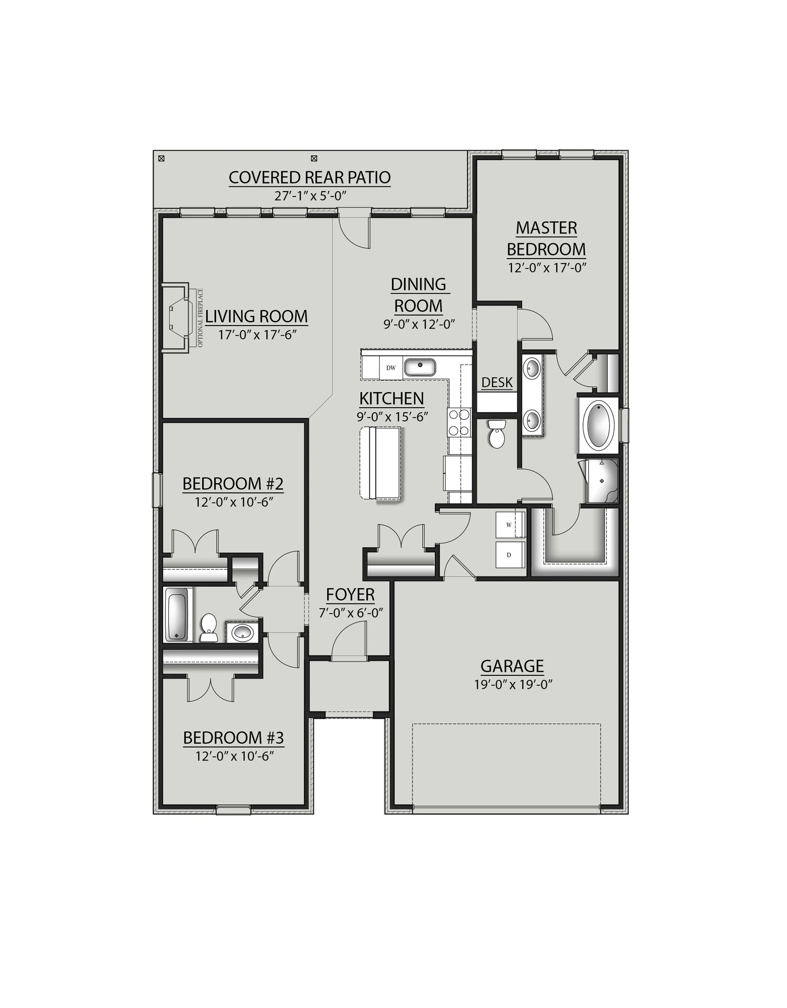 DSLD Homes Lasalle V H - Floor-plan drawing, Palmetto Crossing