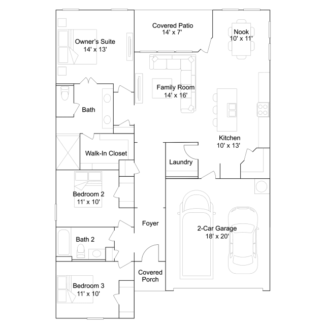 Lennar Frey - Floor-plan drawing, Lakeland