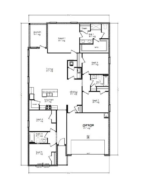 D.R. Horton The Lakeside - Floor-plan drawing, Liberty Farms