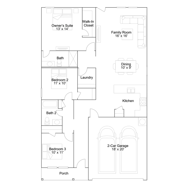 Lennar Newlin - Floor-plan drawing, Horizon’s Edge