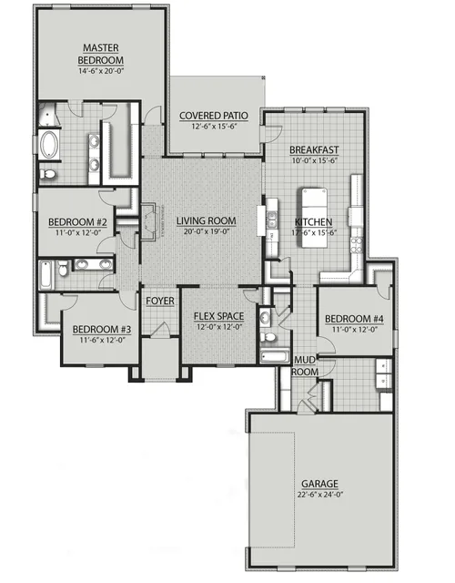 DSLD Homes Renoir IV H - Floor-plan drawing, Belfair