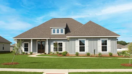 D.R. Horton Hickory - Representative exterior, Harvest Green West