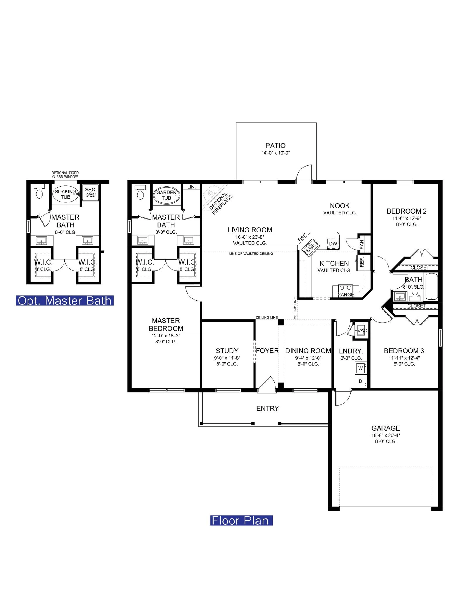 Adams Homes 2010 - Floor-plan drawing, Blossom Grove