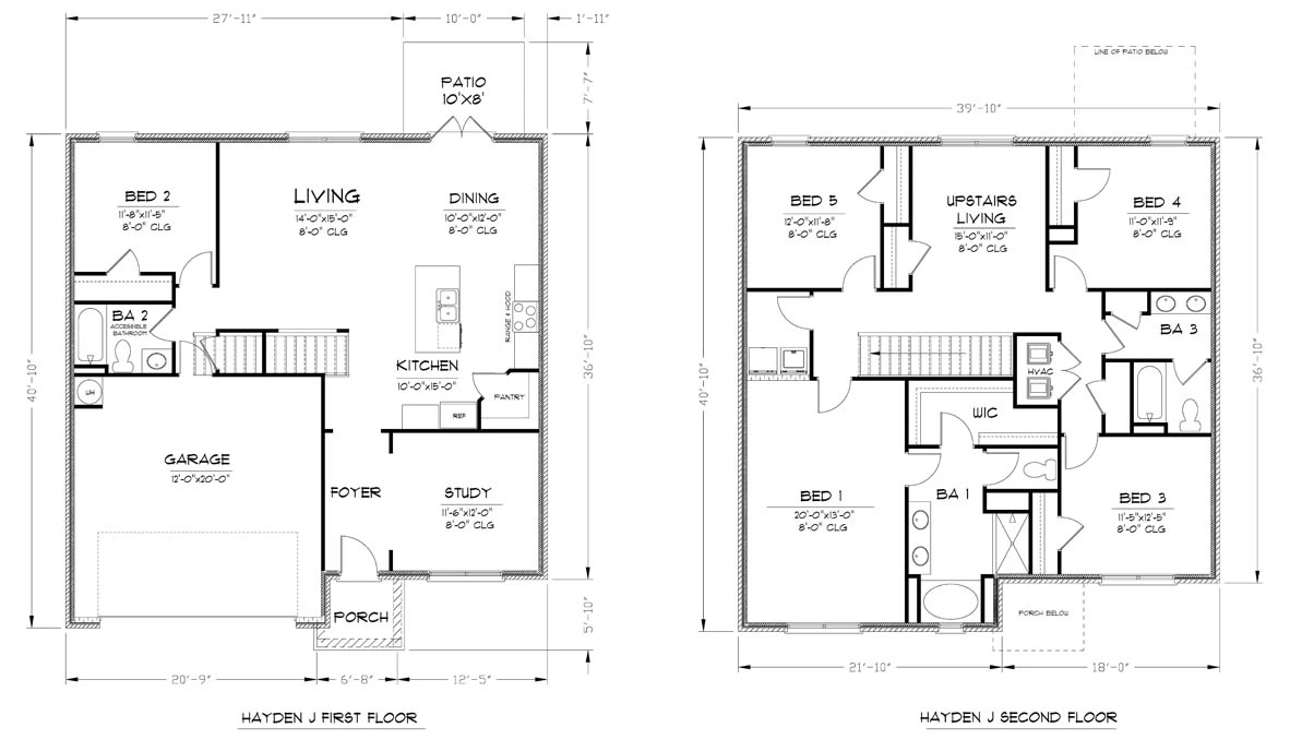 D.R. Horton Hayden - Floor-plan drawing, Fairhope Falls