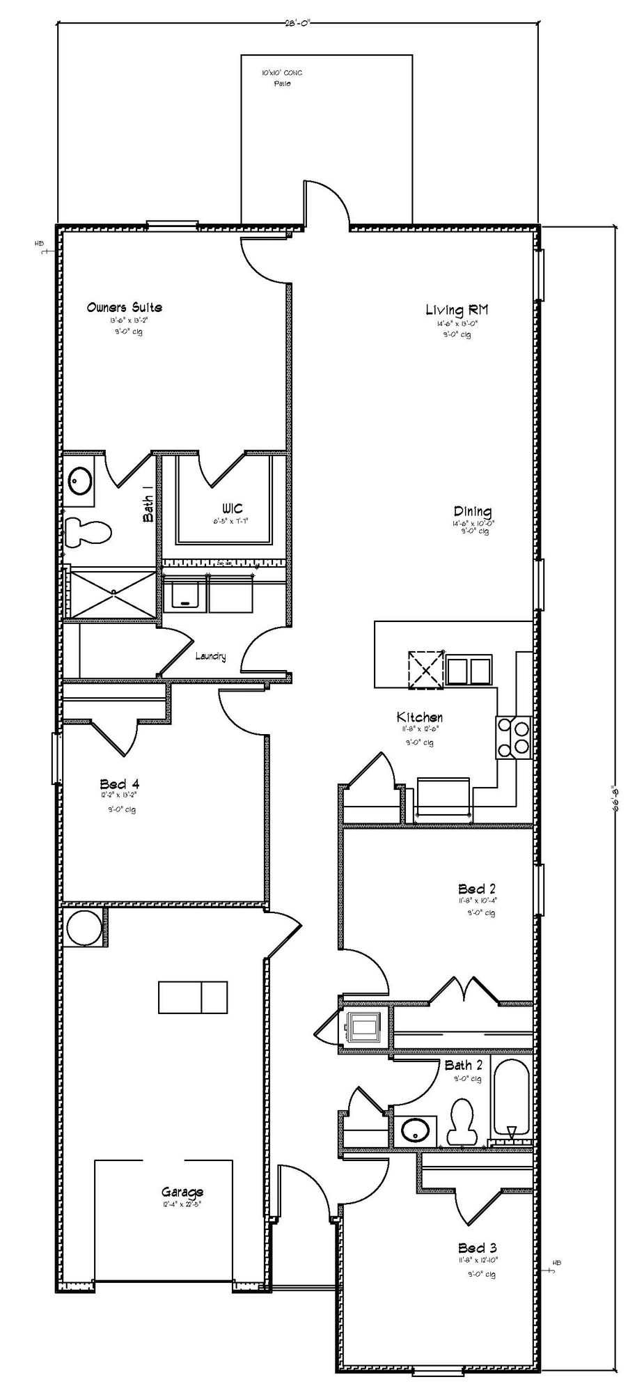 D.R. Horton The Camilla - Floor-plan drawing, Waterside at East Bay