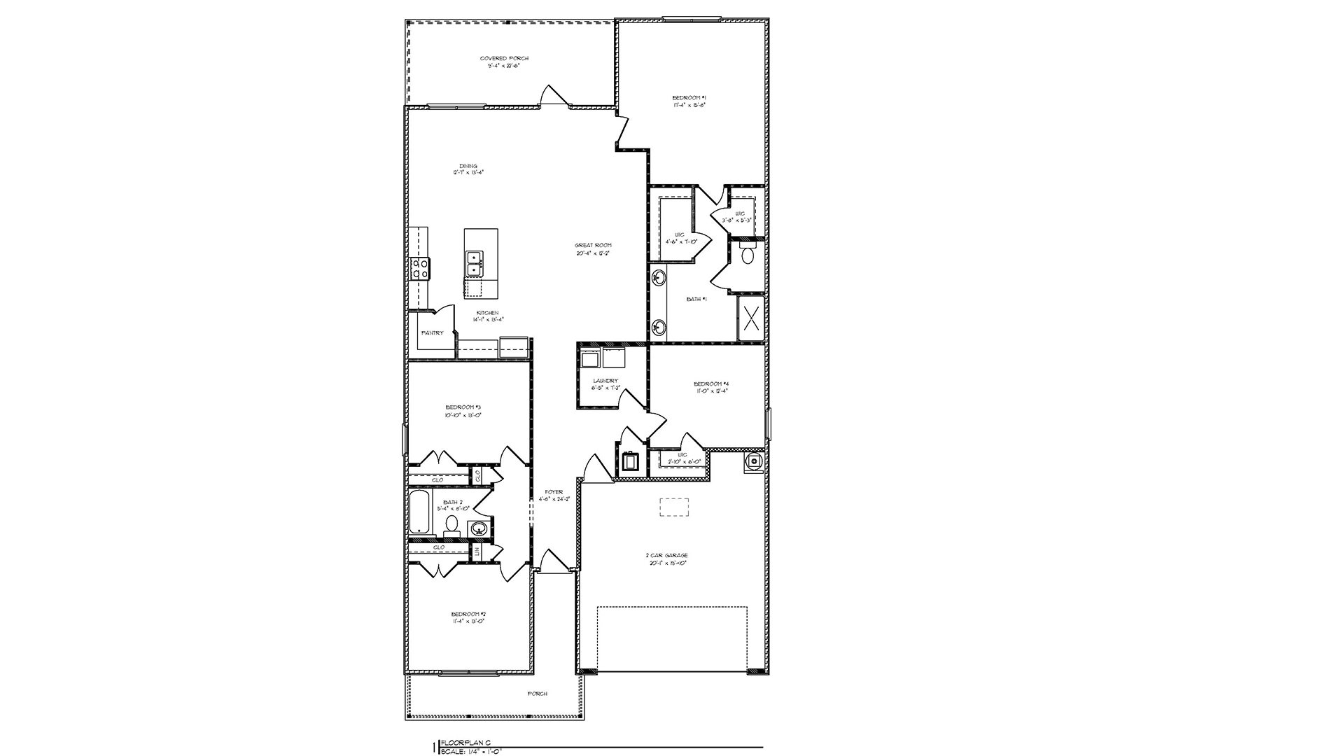 D.R. Horton The Delray - Floor-plan drawing, Fallschase at Pathstone