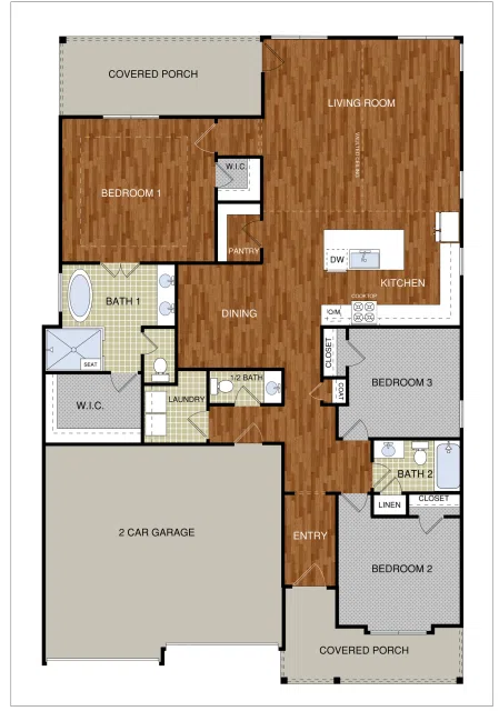 Tower Homes Azalea - Floor-plan drawing, Patch Place