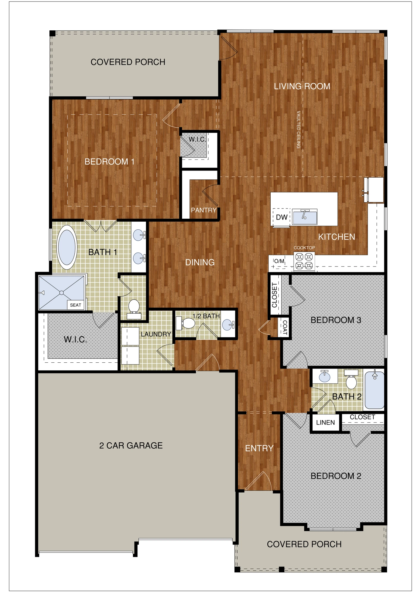 Tower Homes Azalea - Floor-plan drawing, Patch Place
