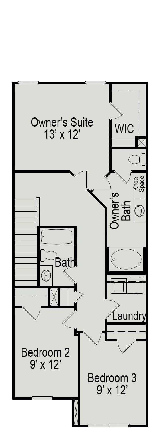 Smith Douglas Homes The Suwanee - Floor-plan drawing, Landing at Oyster Bay