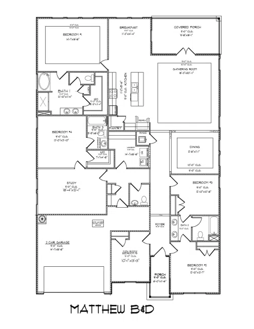 D.R. Horton Matthew - Floor-plan drawing, Harvest Green East
