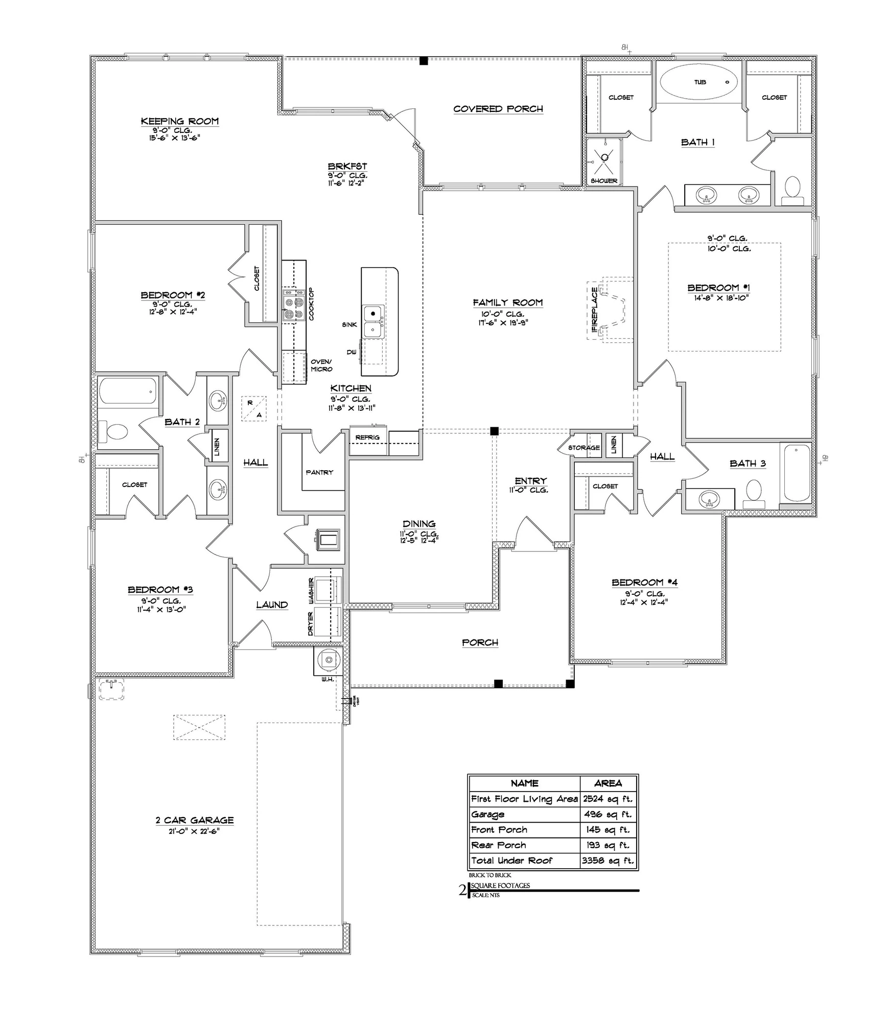 D.R. Horton Holly - Floor-plan drawing, Jubilee Farms