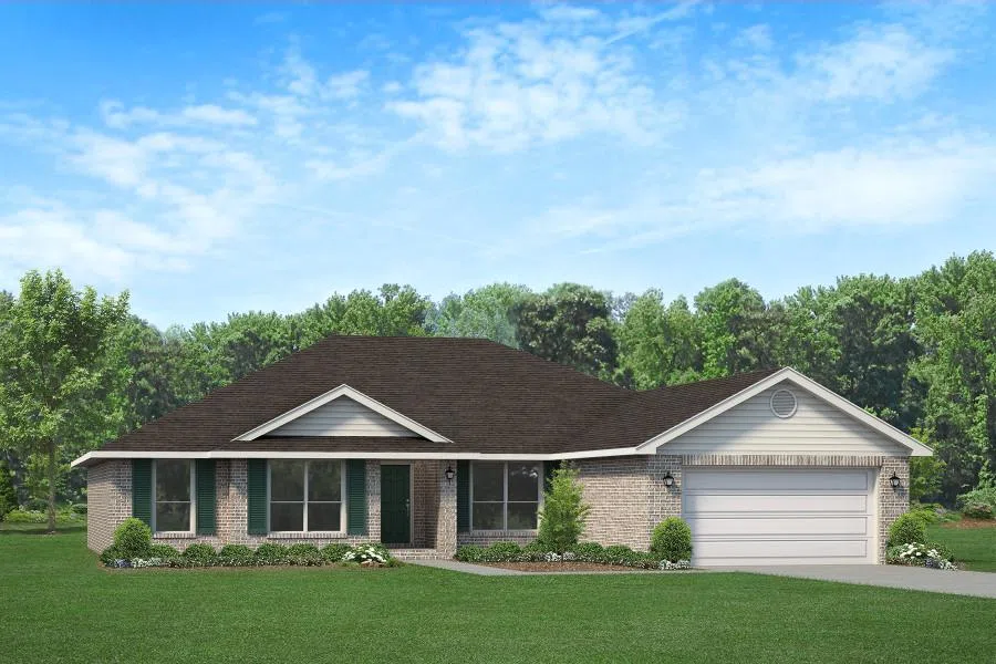 Adams Homes 2557 - Representative exterior, Pecan Valley