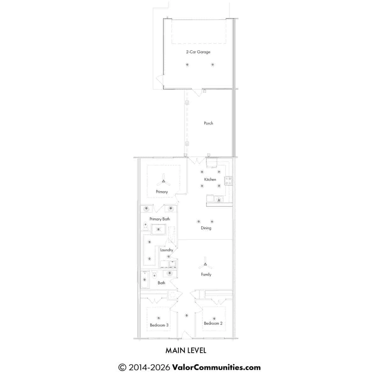 Valor Communities The Nautica Interior 1 - Floor-plan drawing, The Villas at Traditions