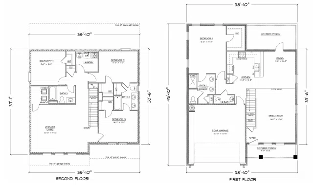 D.R. Horton Azalea - Floor-plan drawing, Stonebridge