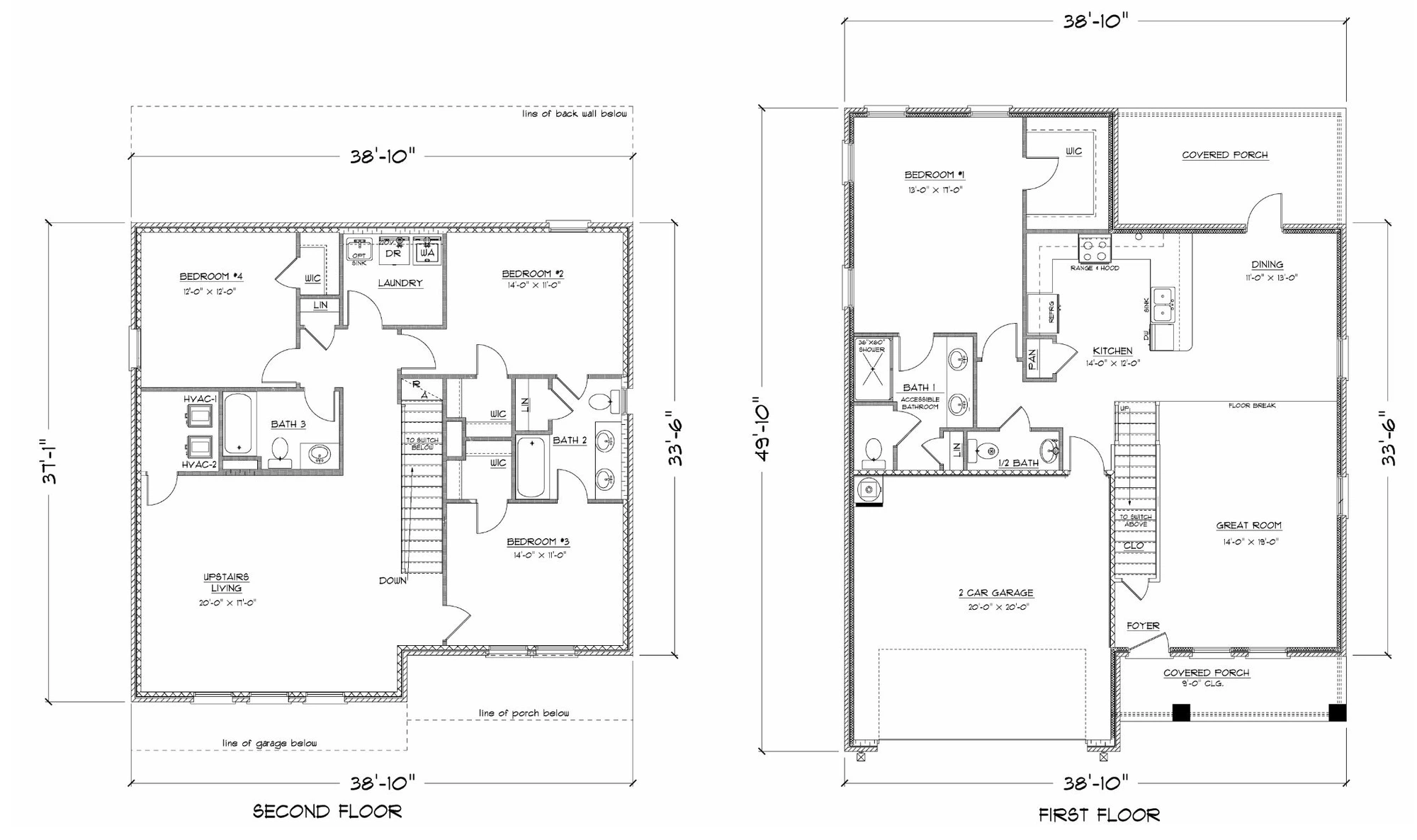 D.R. Horton Azalea - Floor-plan drawing, Stonebridge