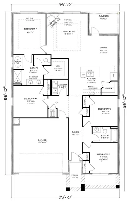 D.R. Horton Rhett - Floor-plan drawing, Raley Farms