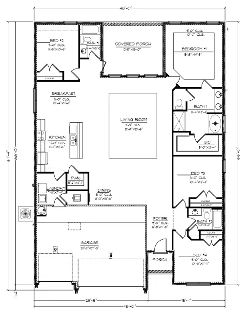 D.R. Horton Destin - Floor-plan drawing, Churchill