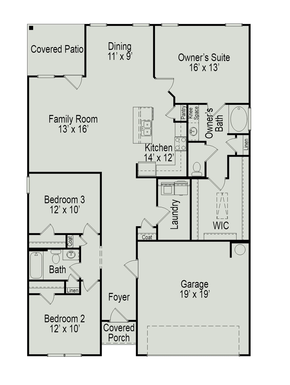 Smith Douglas Homes The Langford - Floor-plan drawing, Roans Mill