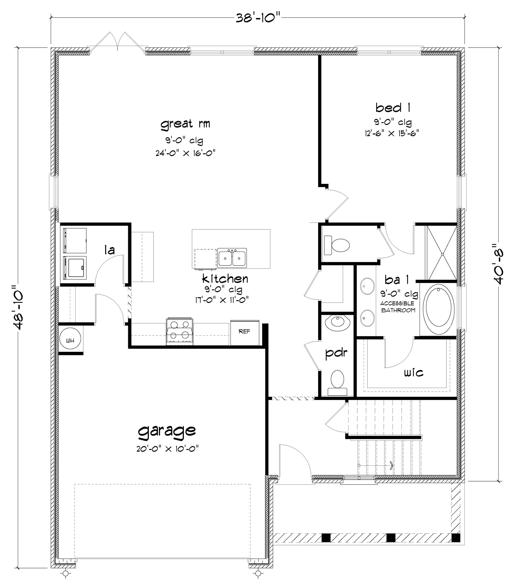 D.R. Horton Belfort - Floor-plan drawing, Harvest Green East