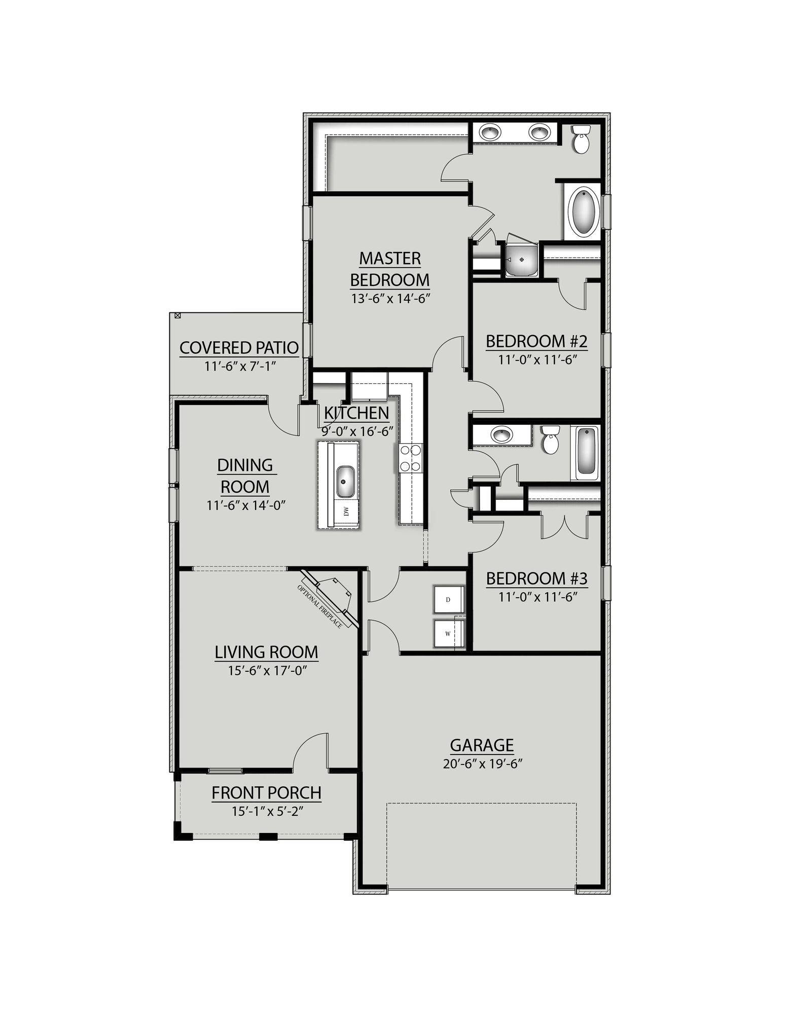 DSLD Homes Frazier V A - Floor-plan drawing, Parkview