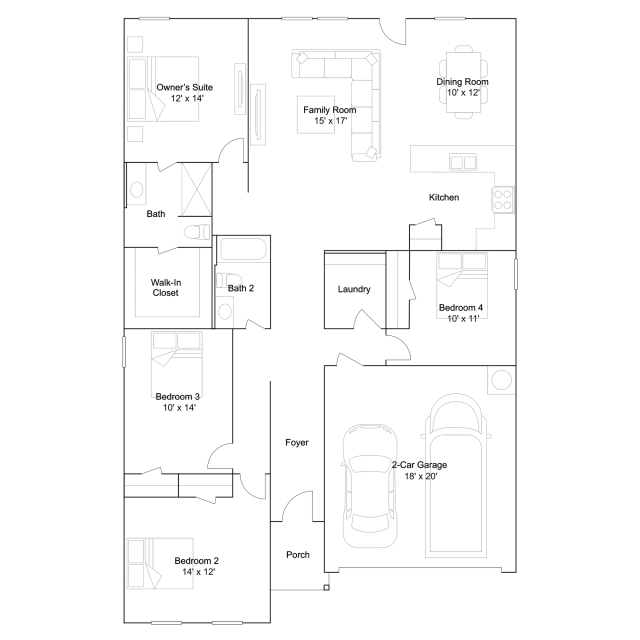 Lennar DiMaggio - Floor-plan drawing, Stonechase
