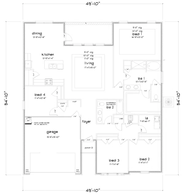 D.R. Horton Jasmine - Floor-plan drawing, Raley Farms