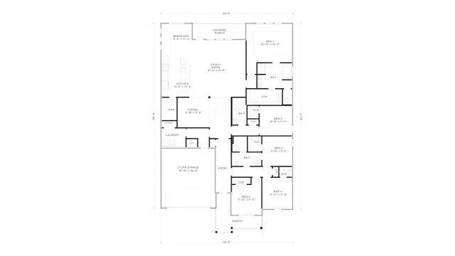 D.R. Horton The Magnolia - Floor-plan drawing, Rosemary Sound