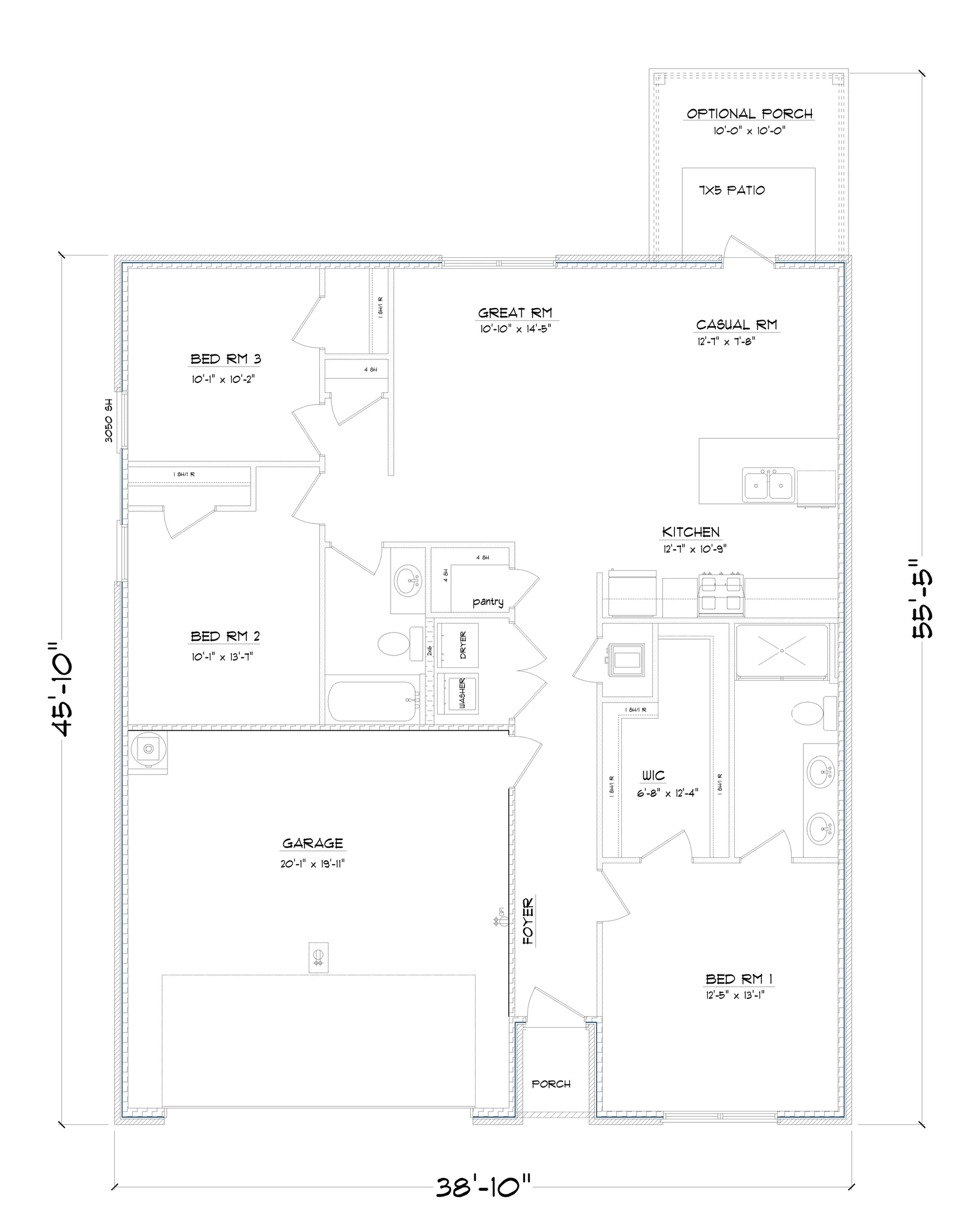 D.R. Horton Aldridge - Floor-plan drawing, Paxton Farms