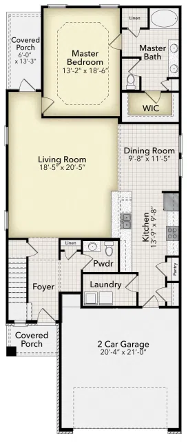 Adams Homes 2525 - Floor-plan drawing, Parkland Place