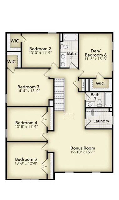 Adams Homes 3105 - Floor-plan drawing, Sandy Creek