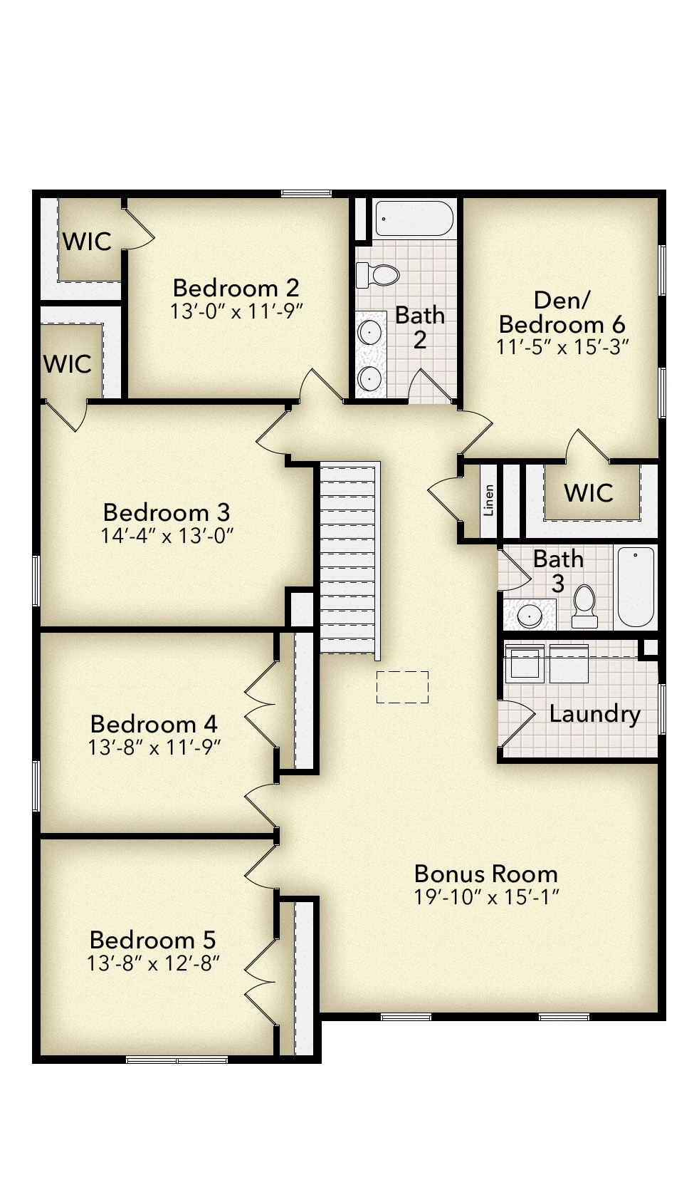 Adams Homes 3105 - Floor-plan drawing, Sandy Creek