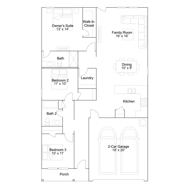 Lennar Newlin - Floor-plan drawing, Horizon’s Edge
