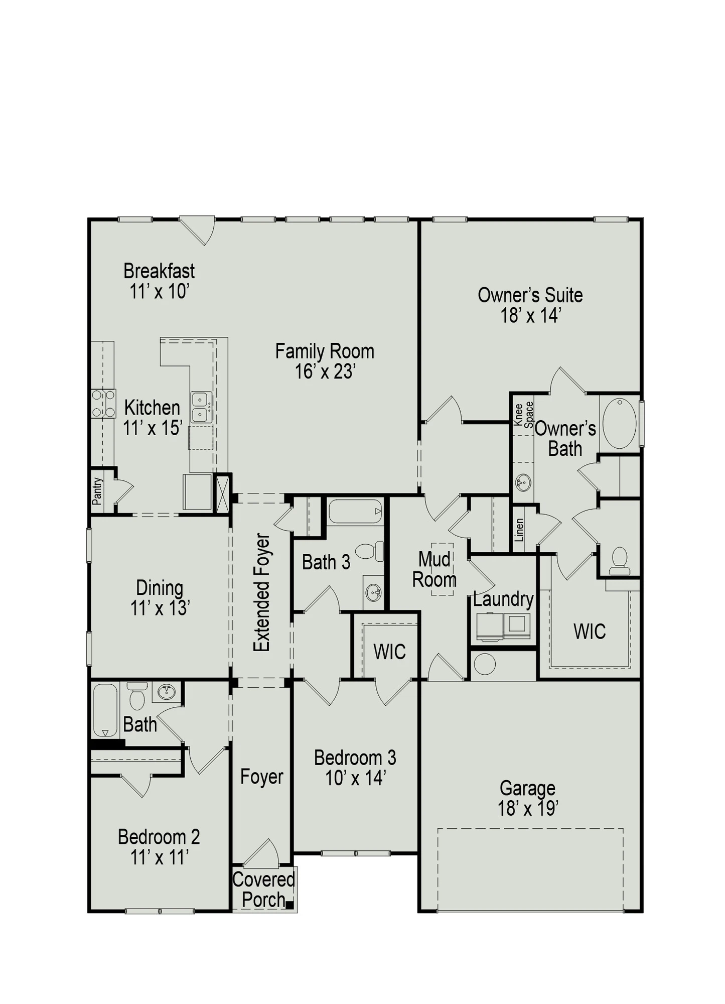 Smith Douglas Homes The Avery - Floor-plan drawing, Summerlyn Park