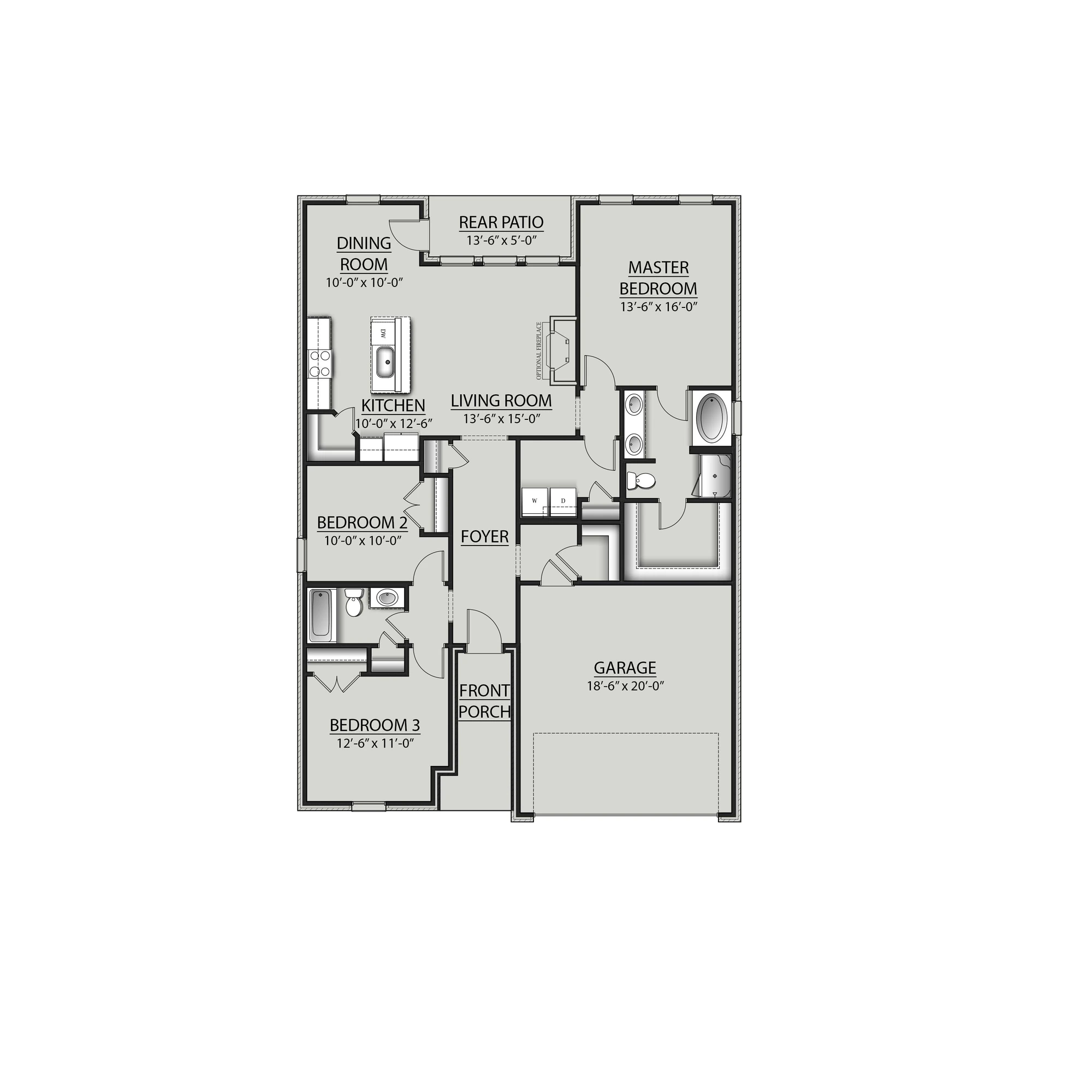 DSLD Homes Cornel IV I - Floor-plan drawing, Iron Rock