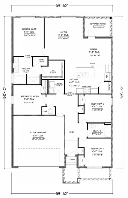 D.R. Horton Cali - Floor-plan drawing, Blackwater Ridge
