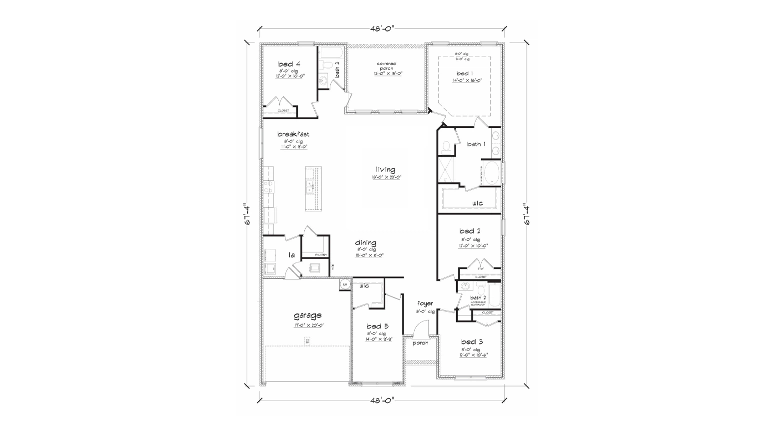 D.R. Horton The Finn - Floor-plan drawing, Plantation Woods