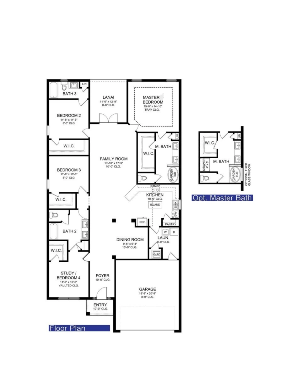 Adams Homes 2200 - Floor-plan drawing, Heritage Landing