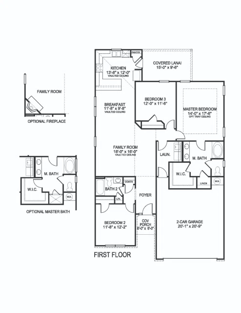 Adams Homes 1634 - Floor-plan drawing, Parkland Place