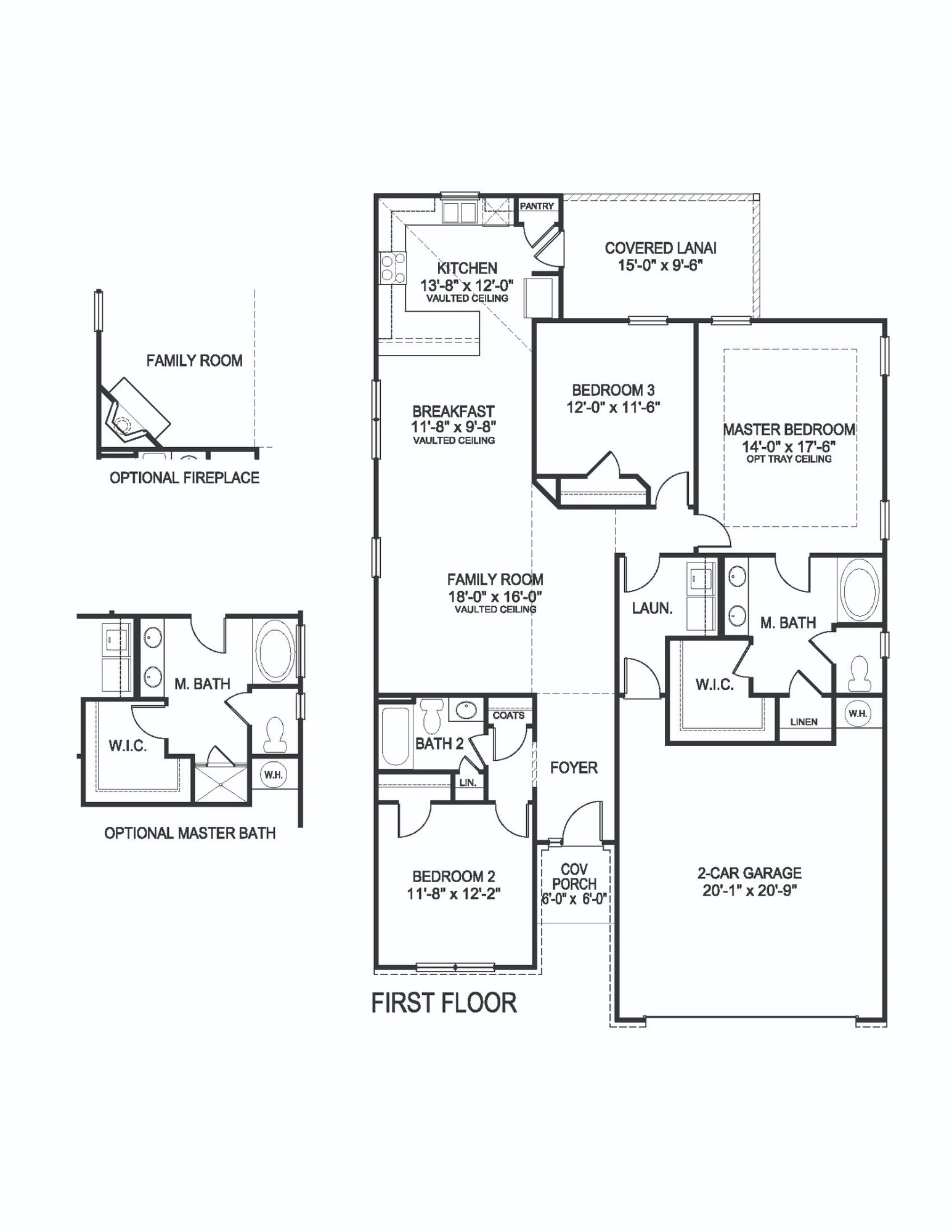 Adams Homes 1634 - Floor-plan drawing, Parkland Place