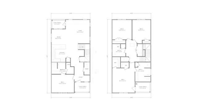 D.R. Horton The Monroe - Floor-plan drawing, Captain’s Cove