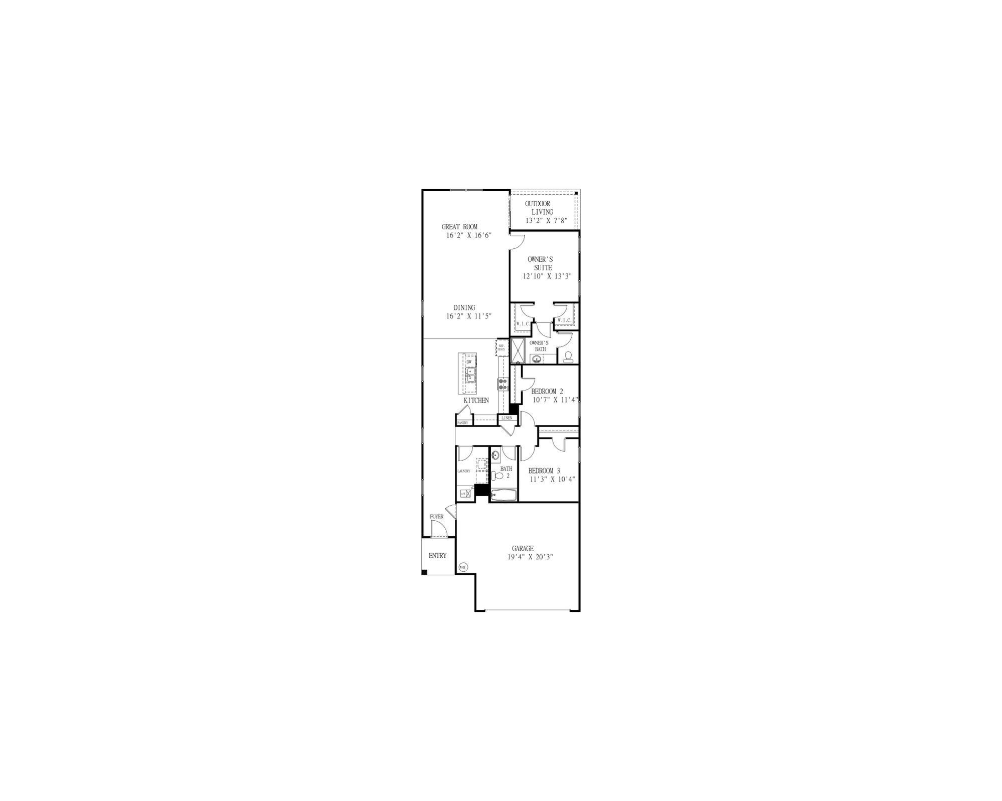 Holiday Builders Alden - Floor-plan drawing, Avalon