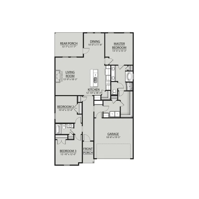 DSLD Homes Tiburon IV H - Floor-plan drawing, Driftwood Lakes
