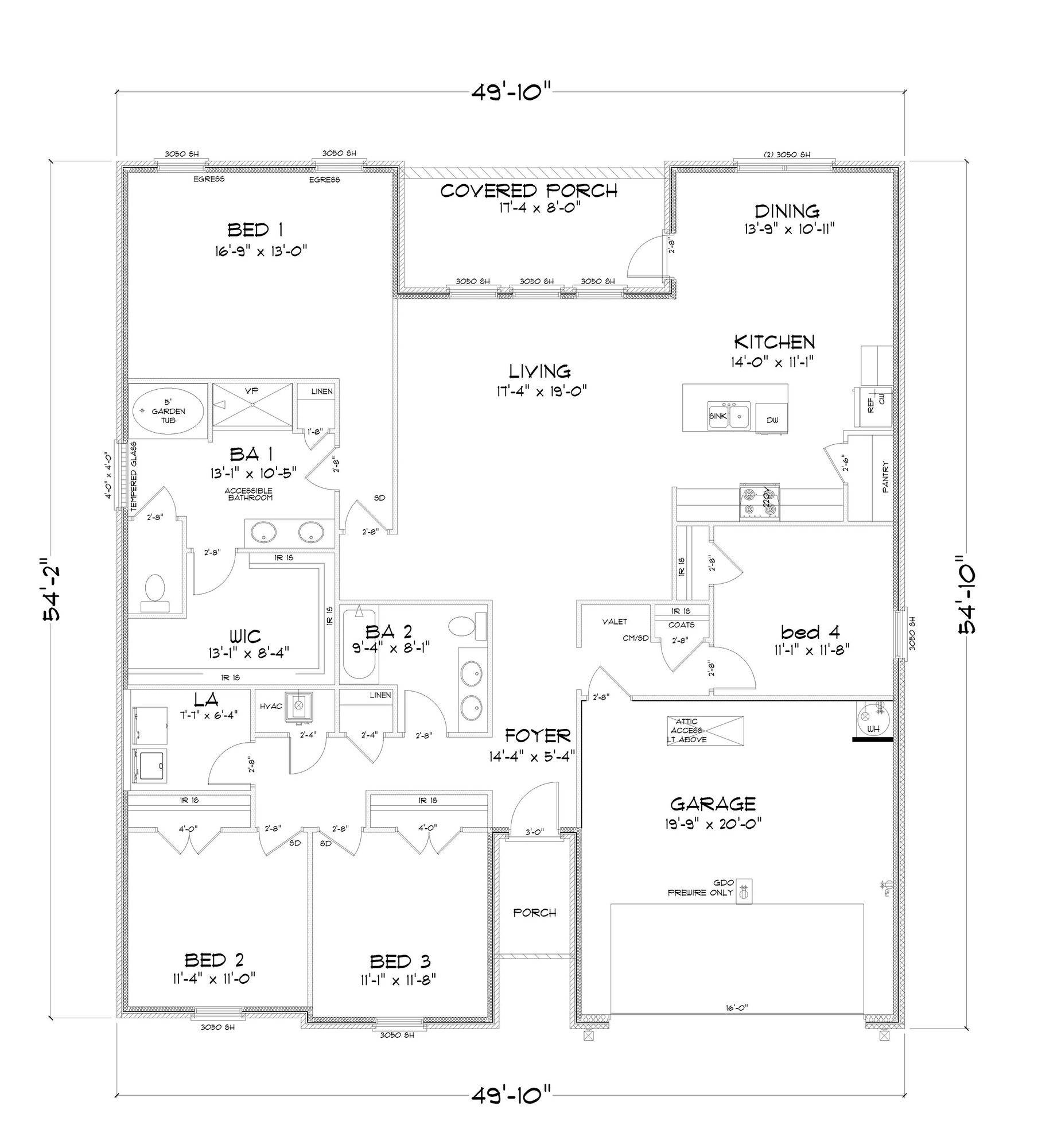 D.R. Horton Cairn - Floor-plan drawing, Azalea Gardens